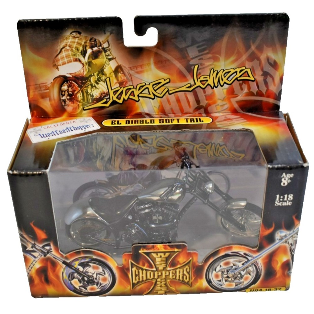 Jesse James West Coast Choppers El Diablo Soft Tail 1:18 Diecast 2005 71121
